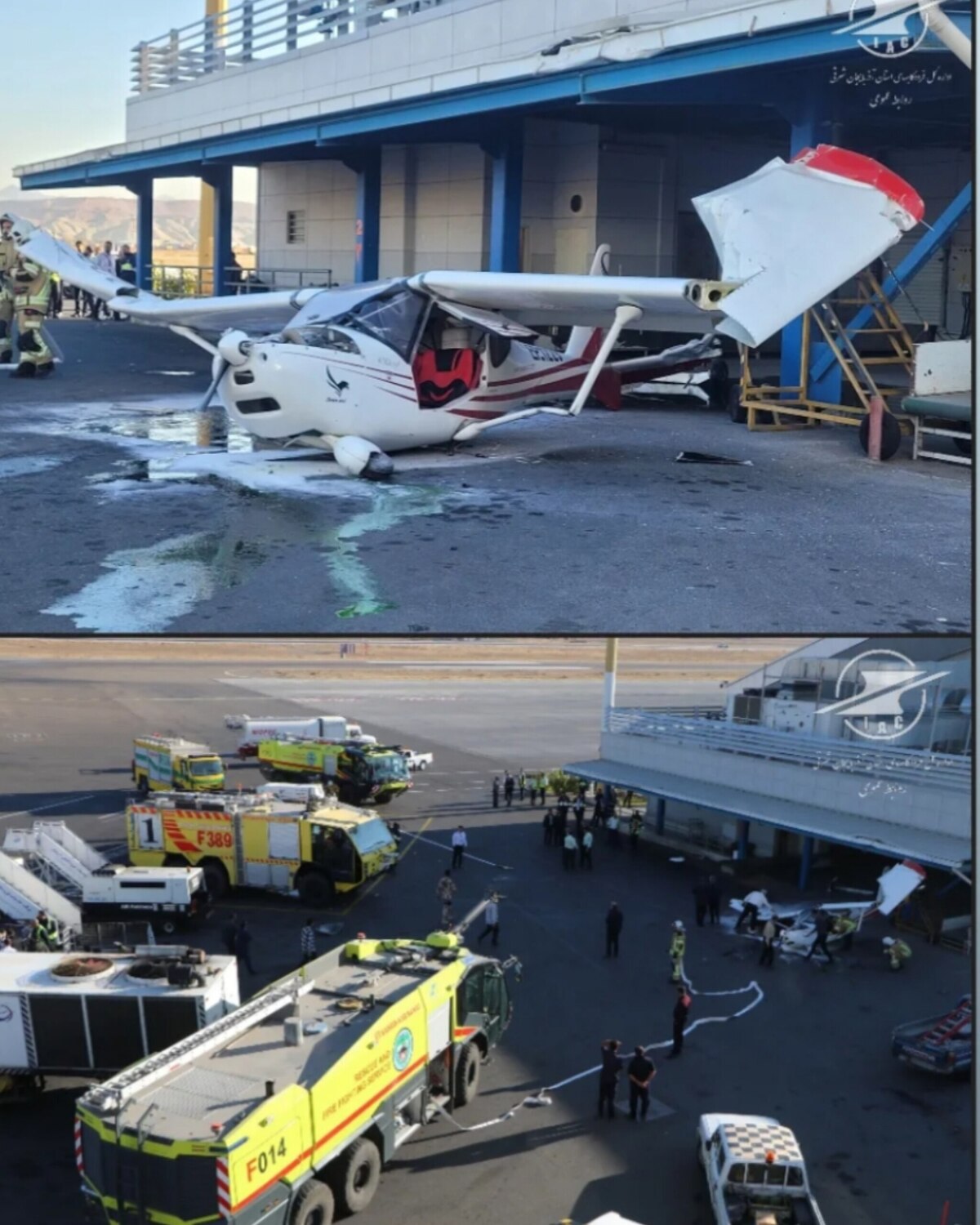 جزییات جدید از برخورد هواپیما به ساختمان در فرودگاه تبریز
