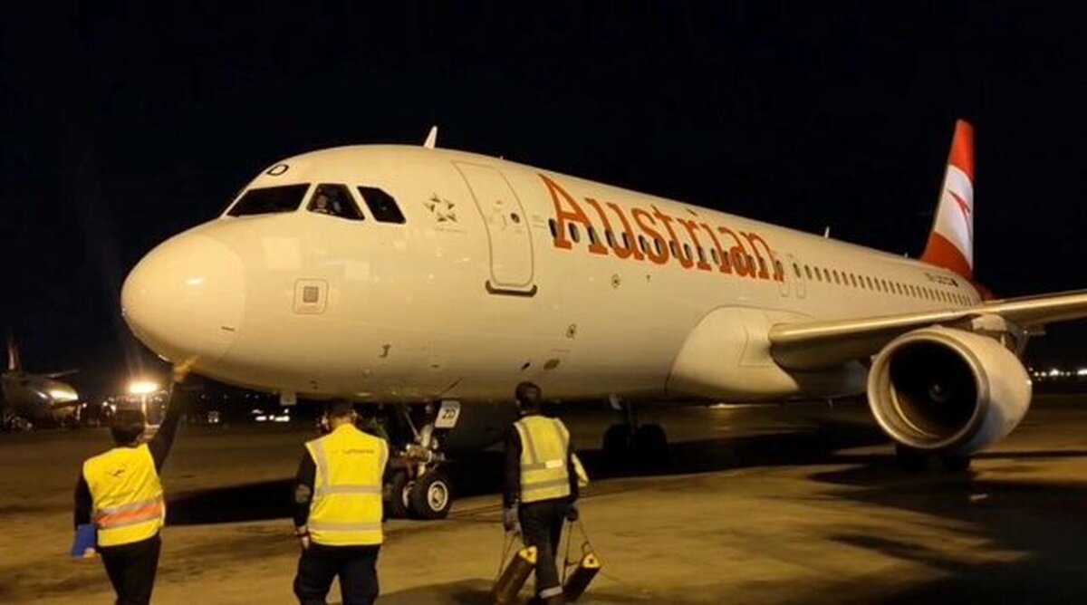 ورود اولین پرواز شرکت هواپیمایی اتریش به تهران