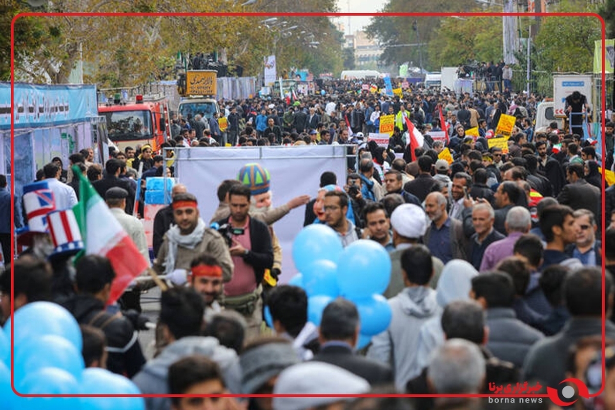 عهدنامه راهپیمایی۱۳ آبان مقابل لانه سابق جاسوسی آمریکا قرائت شد