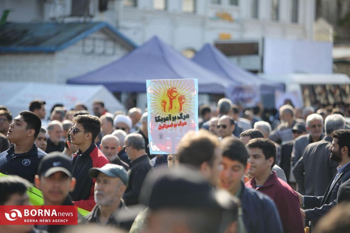 راهپیمایی ۱۳ آبان در بندر انزلی
