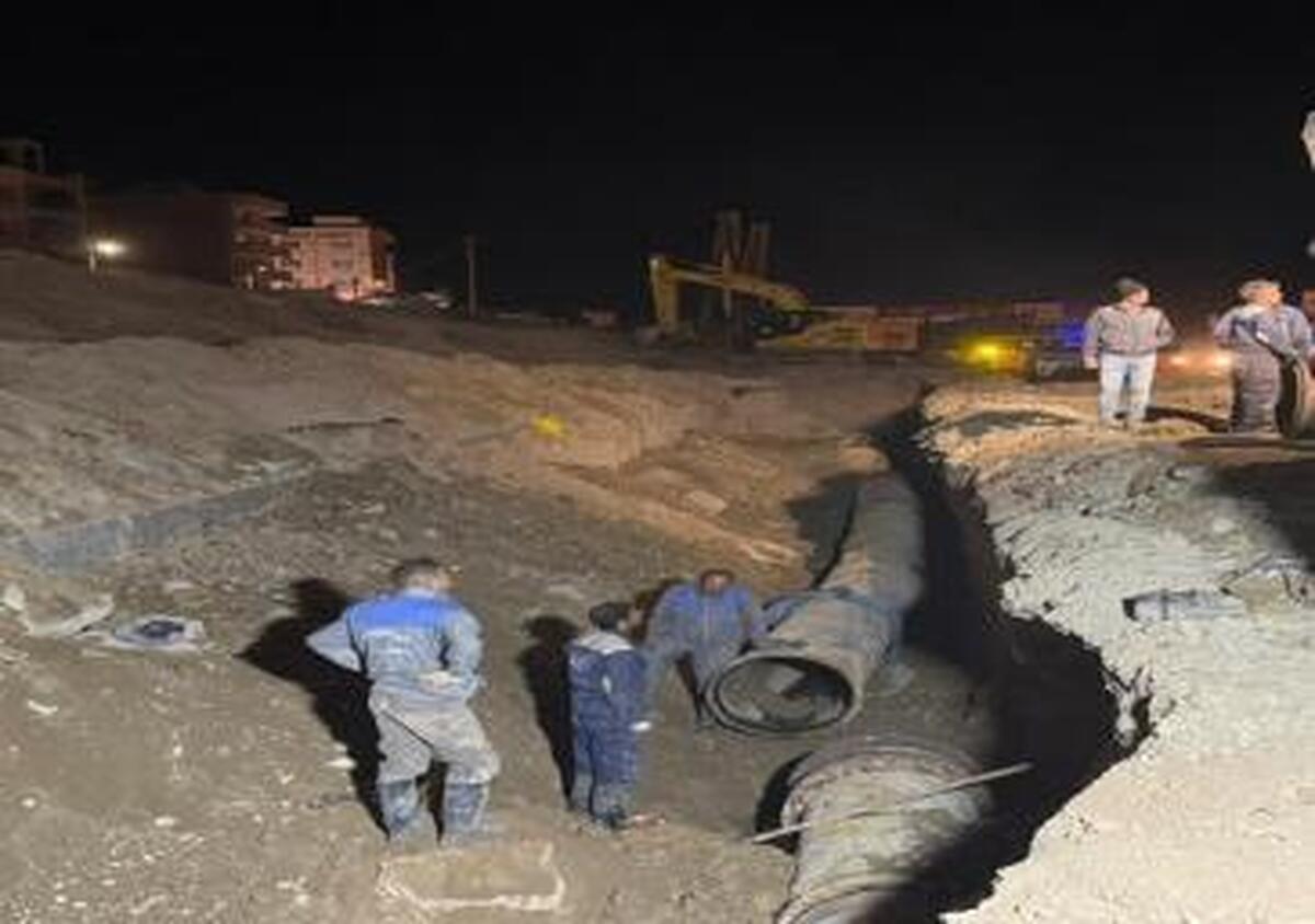 عملیات مرمت خط ۶۰۰ آبرسانی شرق تبریز در مراحل پایانی قرار دارد