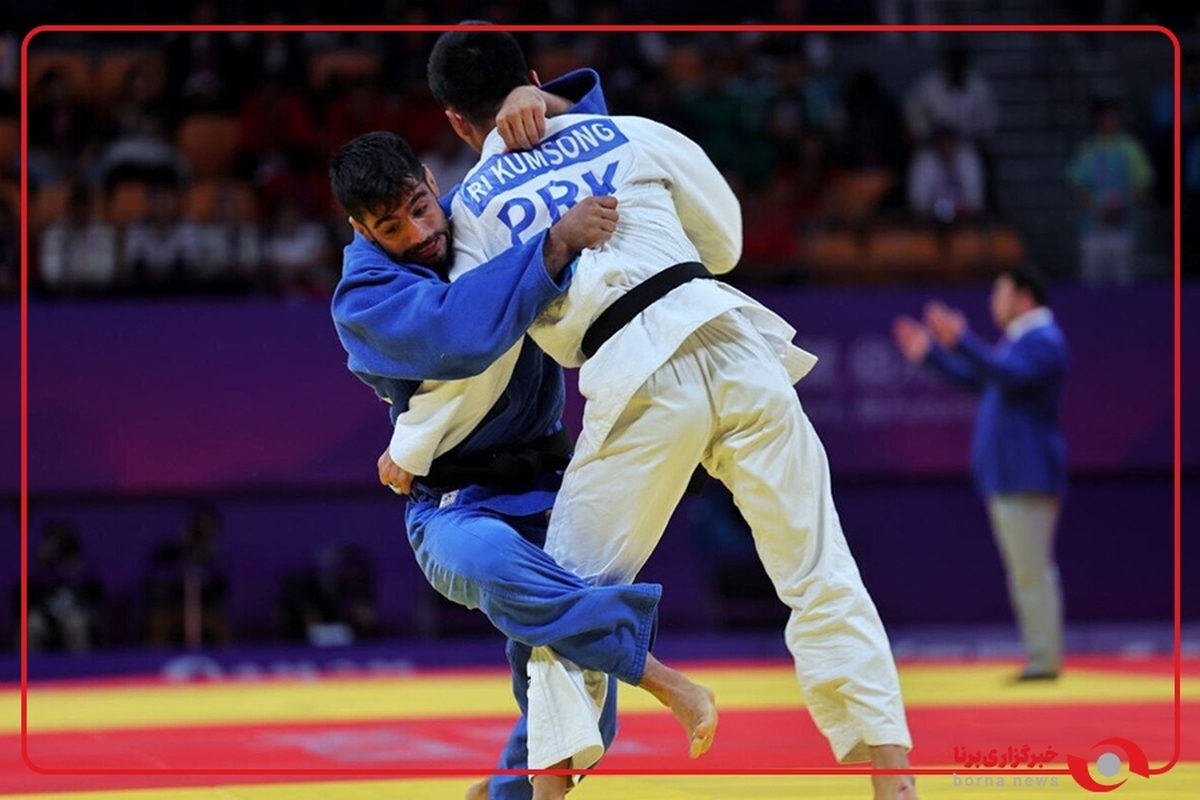 مبارزه ابوالفضل محمودی نماینده ایران در وزن منهای ۶۶ کیلوگرم مقابل نماینده کشور تاجیکستان