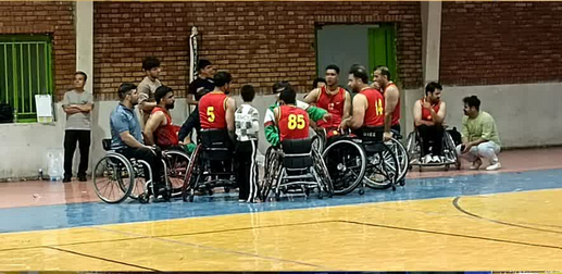 پیروزی تیم بستکبال با ویلچر قزوین در دیدار دوستانه