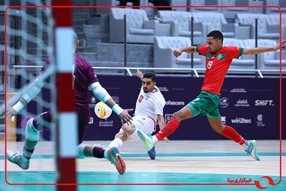 گل سوم تیم ملی فوتسال ایران به مراکش در فینال فوتسال مسابقات همبستگی کشورهای اسلامی