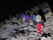 نجات یک کوهنورد در ارتفاعات کوه تفتان خاش توسط نجاتگران هلال‌احمر