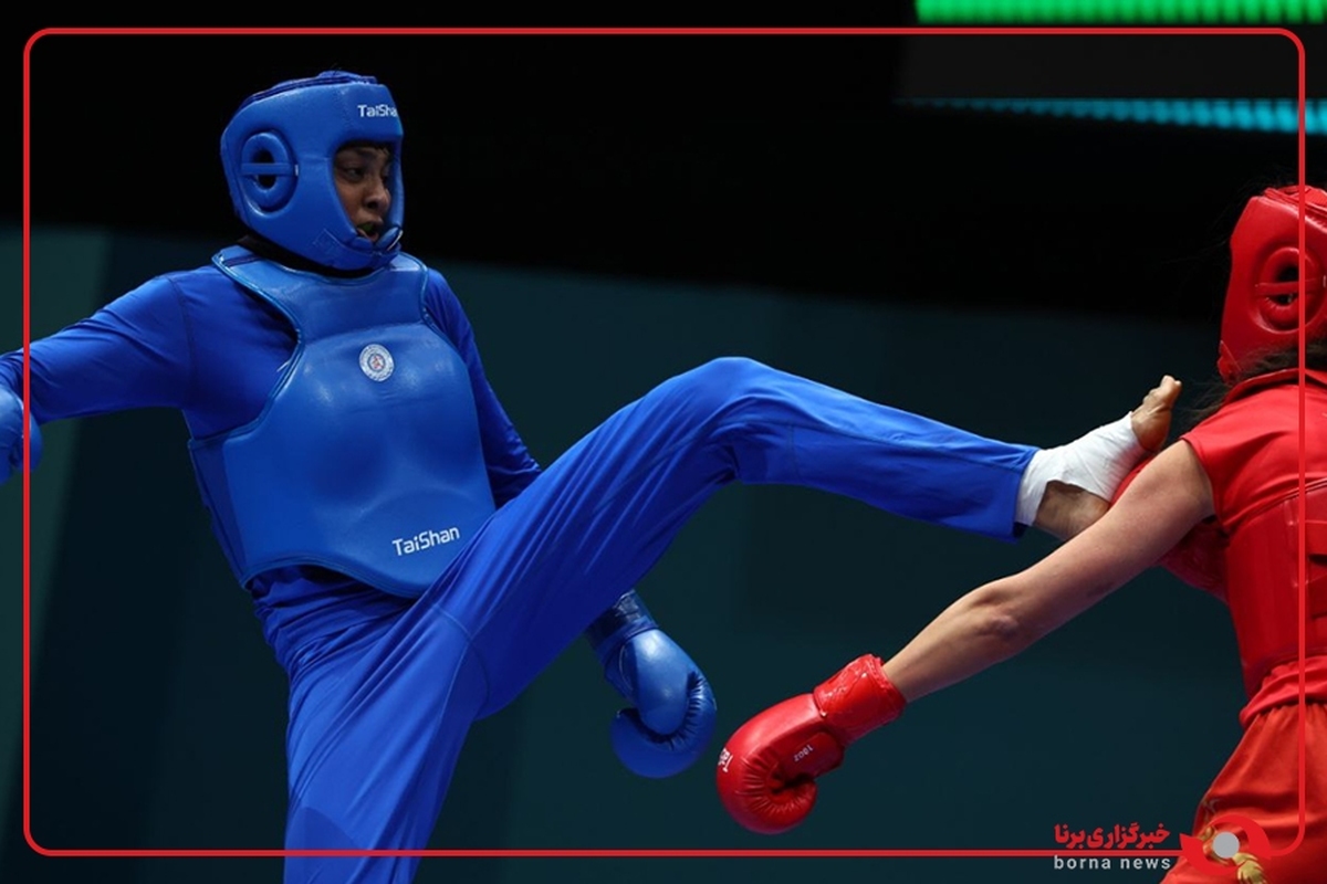 لحظاتی از مبارزه شهربانو منصوریان مقابل لیدیا سلامه از لبنان در یک‌چهارم نهایی بازی‌های هم‌بستگی اسلامی