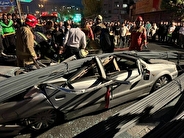 واژگونی کامیون حامل میلگرد در کوهسار