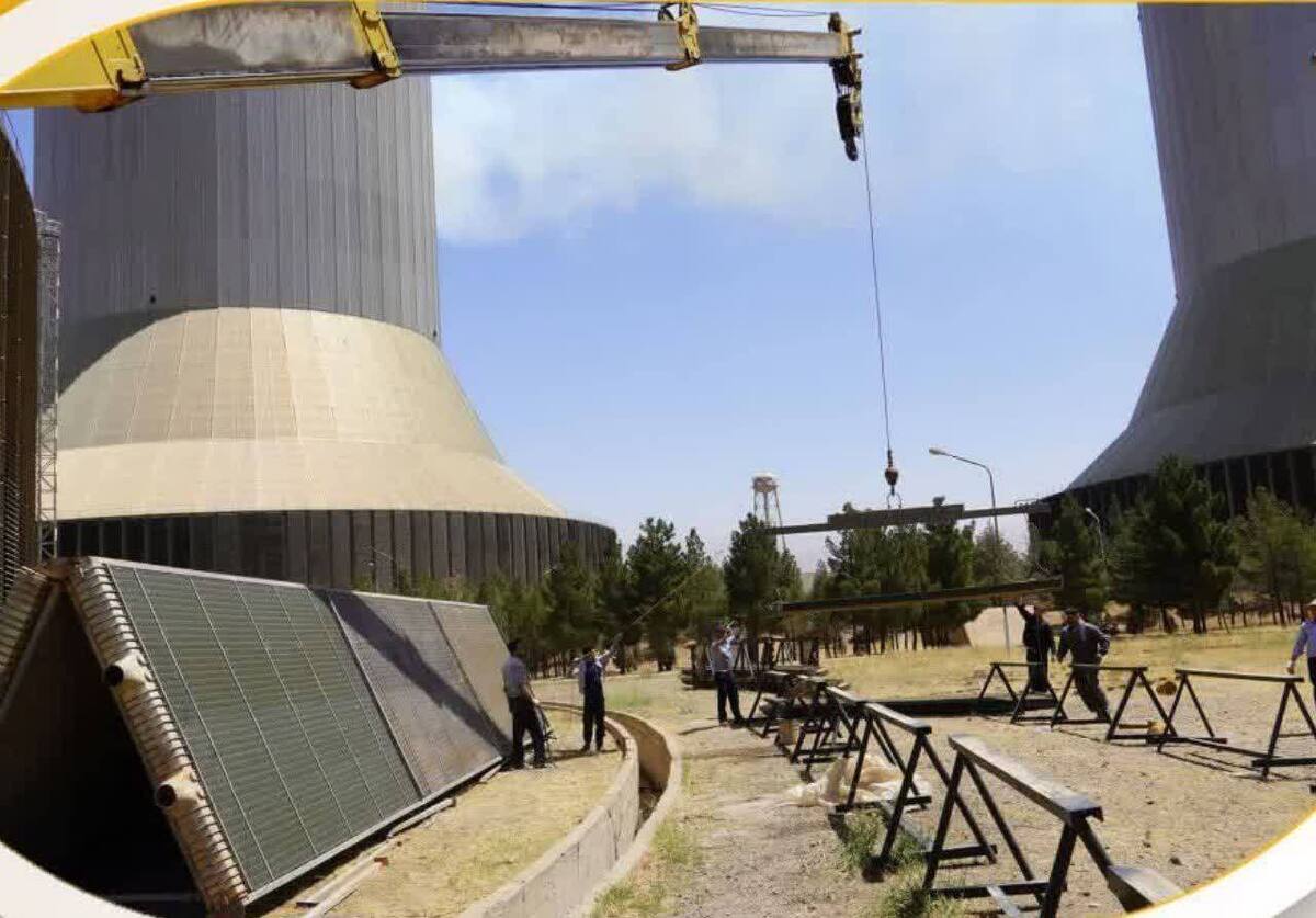 تعمیرات اساسی ۸۴ دلتا در برج های خنک کن نیروگاه بخار شهید رجایی