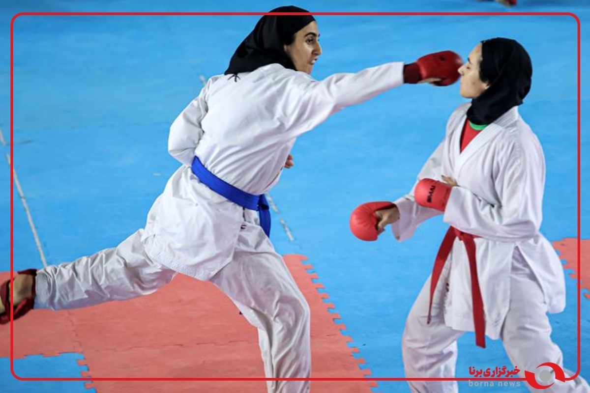 لحظاتی از تمرین تیم ملی کاراته بانوان پیش از اعزام به مسابقات قهرمانی جهان