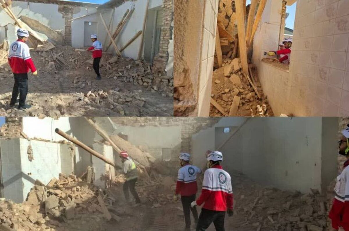 بخشی از ساختمان قدیمی ورزشگاه تختی آباده ریخت