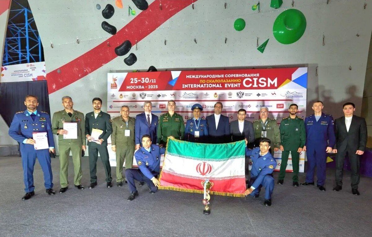 درخشش تیم سنگ‌نوردی نیرو‌های مسلح در نخستین رقابت بین‌المللی ارتش‌های جهان