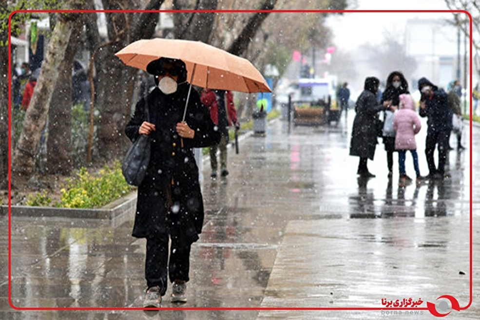 بارش زیبای باران در گلپایگان اصفهان