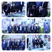 ادای احترام دبیرکل ستاد مبارزه با مواد مخدر و استاندار به مقام شامخ شهدا در کرمان