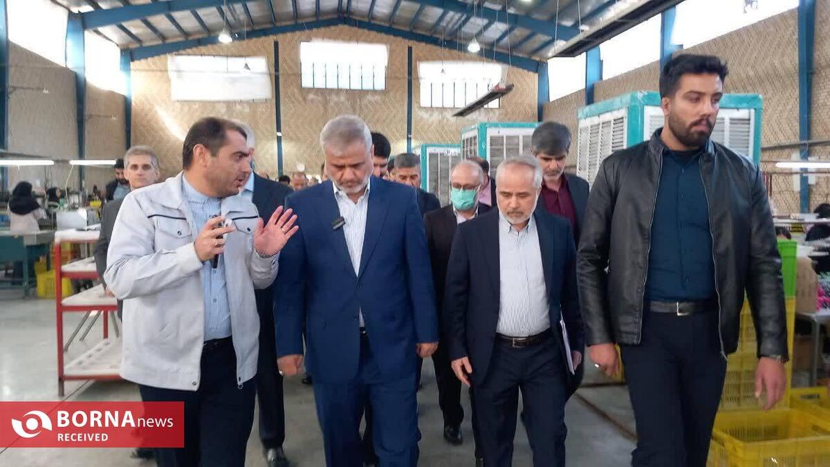 بازدید رئیس کل دادگستری استان تهران از واحد‌های تولیدی شهرک صنعتی صفادشت شهرستان ملارد