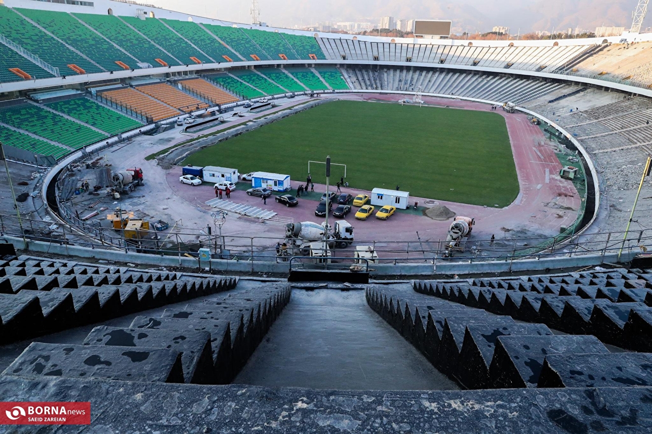 روند بازسازی ورزشگاه ۱۰۰ هزار نفری آزادی