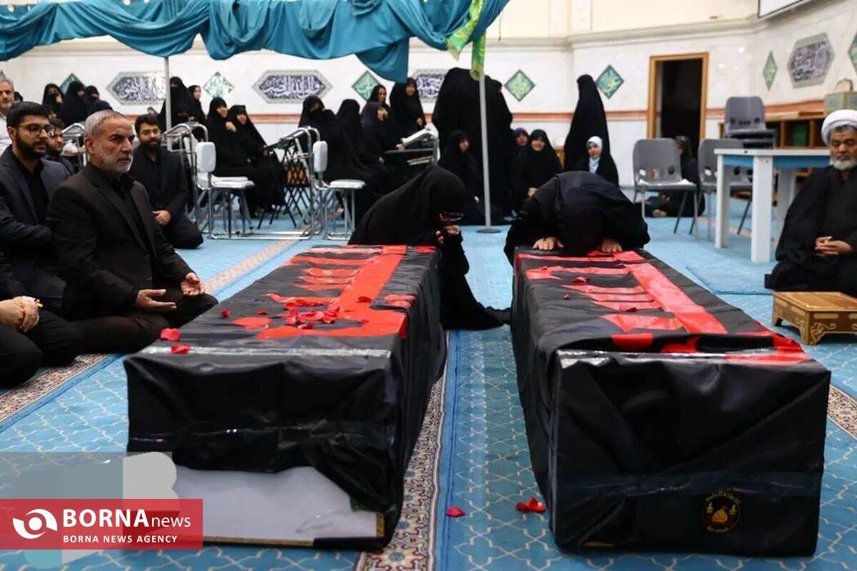 پیکر همسر و فرزند معاون رییس‌جمهوری در مشهد تشییع شد