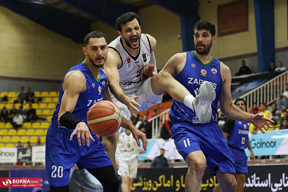 دیدار تیم های بسکتبال گلنور - نفت زاگرس