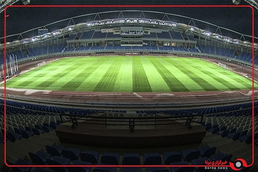 وضعیت چمن ورزشگاه اراک از نمای هوایی