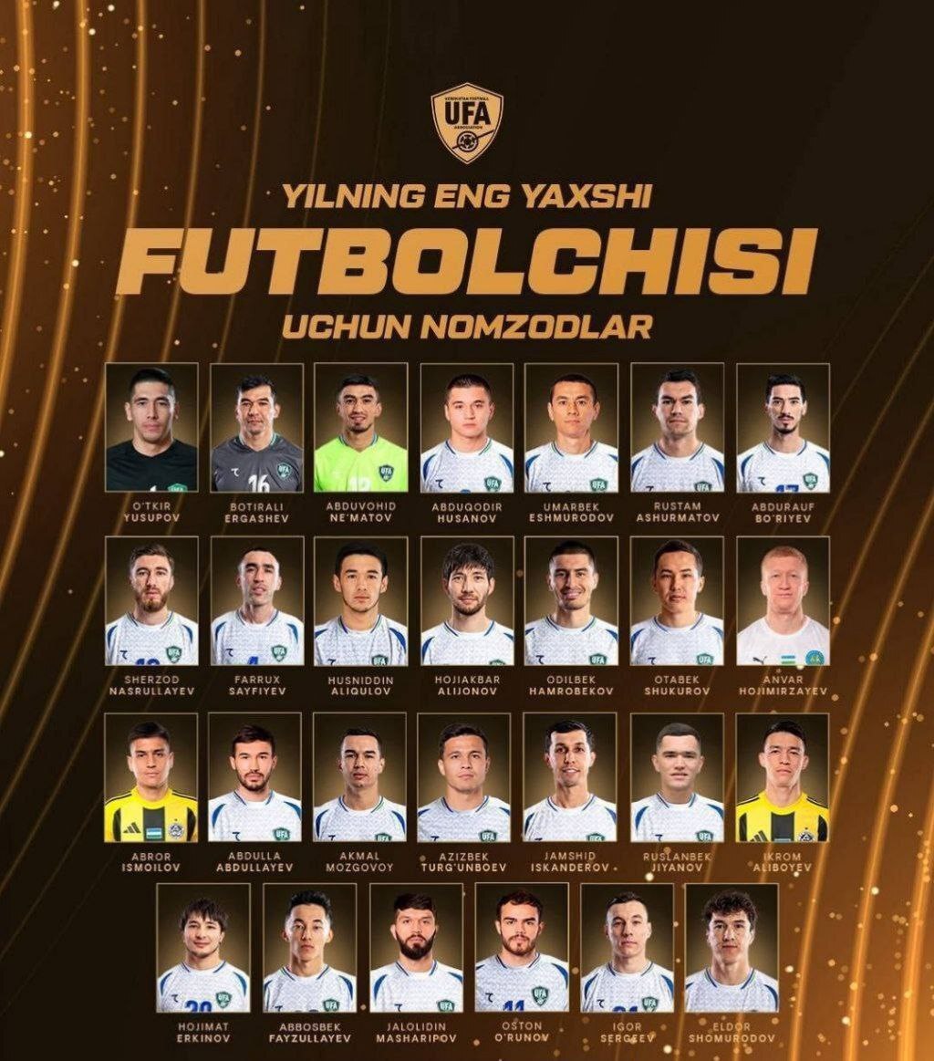 جنگ تماشایی ستاره های سرخابی برای کسب عنوان مرد سال فوتبال ازبکستان!+ عکس جنگ تماشایی ستاره های سرخابی برای کسب عنوان مرد سال فوتبال ازبکستان!+ عکس