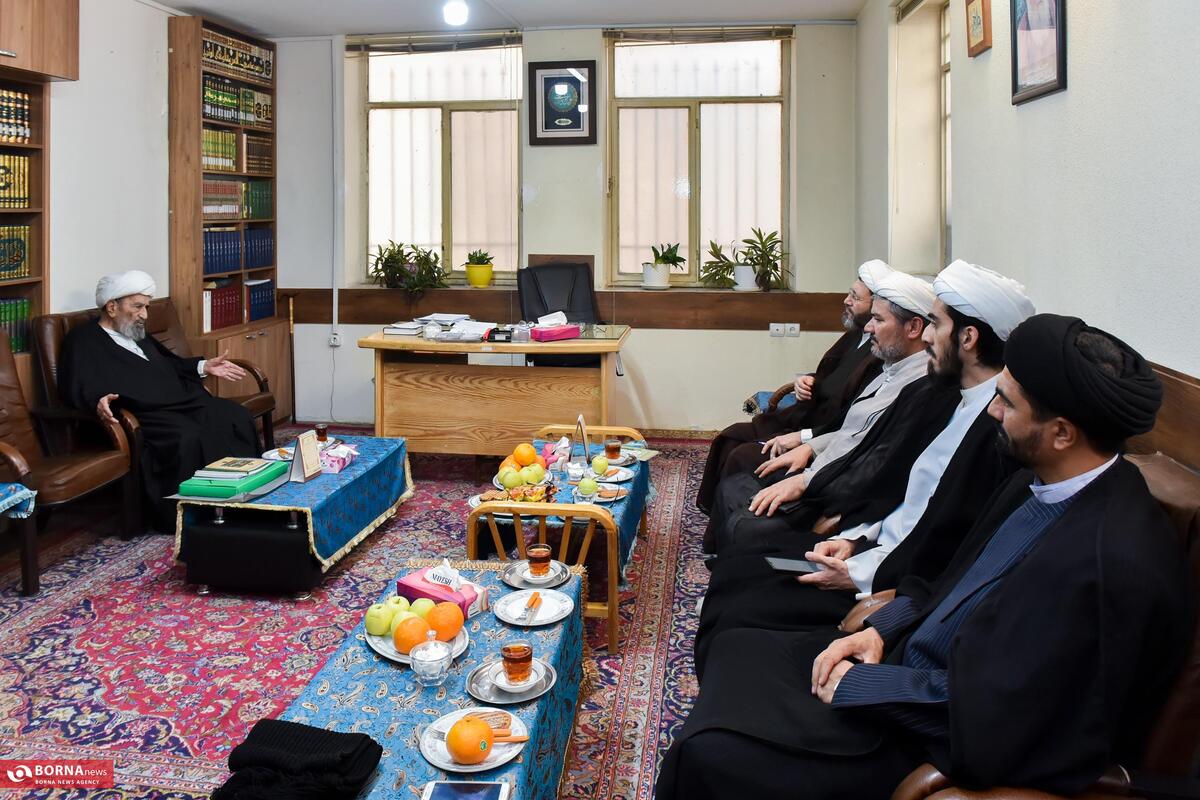 دیدار دست‌اندرکاران کلاس‌های دارالعلم با آیت‌الله اشرفی شاهرودی + عکس
