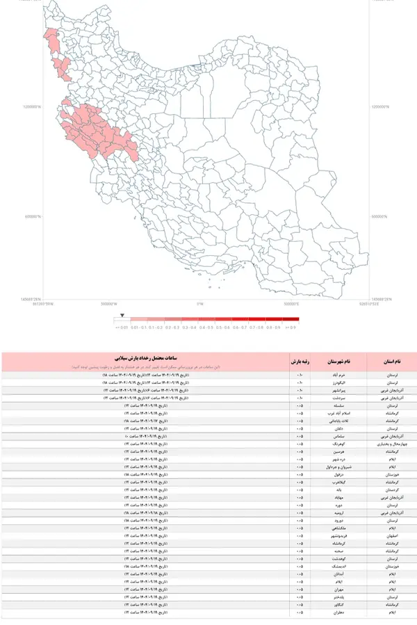 این ۳۲ شهرستان در کشور باید آماده وقوع سیلاب باشند