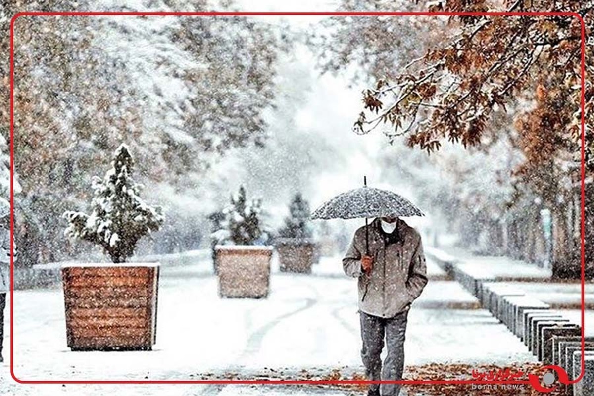 بارش زیبای برف در نهاوند؛ همدان