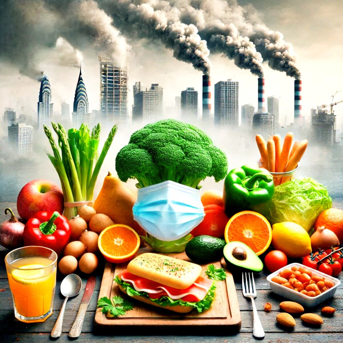 تغذیه صحیح؛ سپری محکم در برابر آلودگی هوا