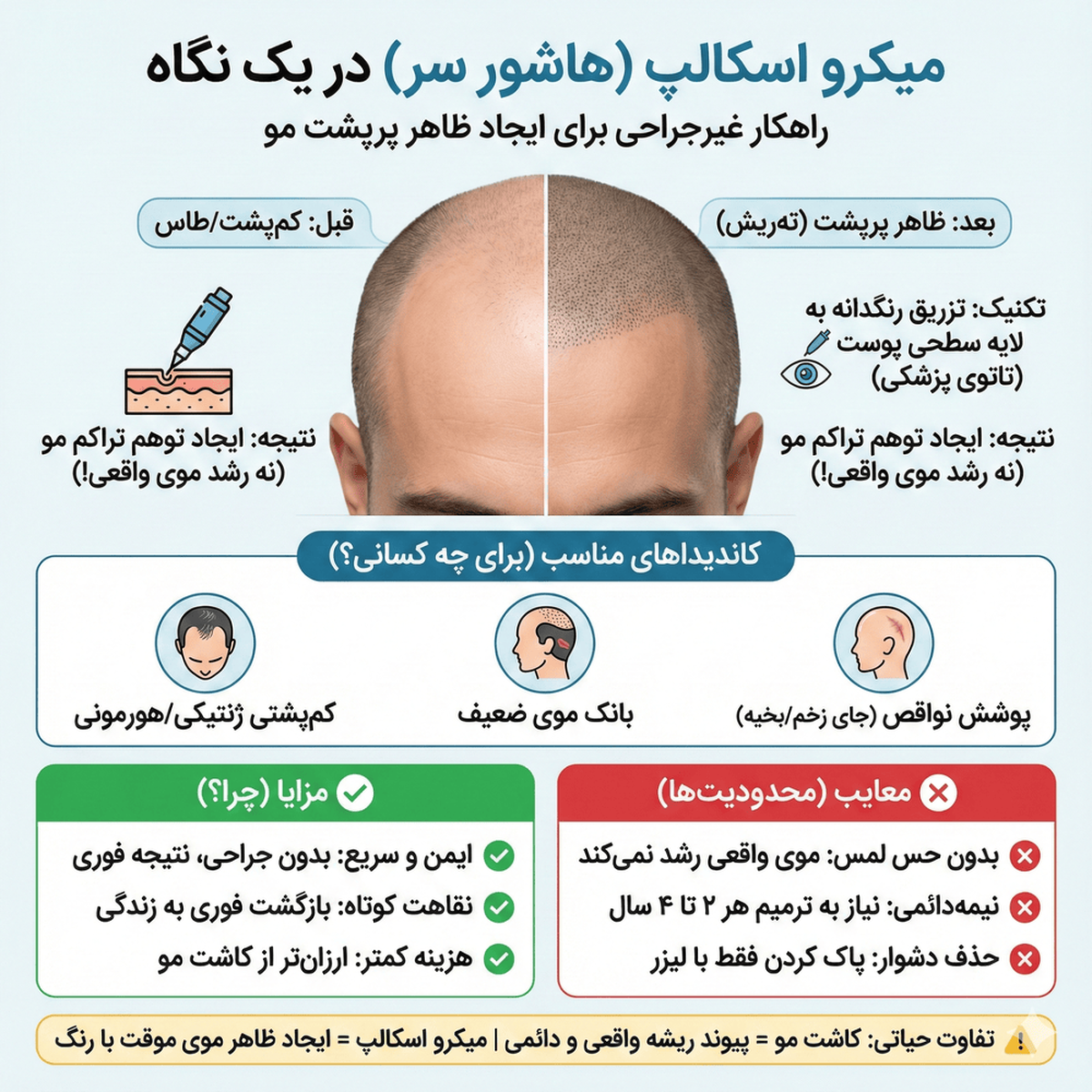 کاشت مو به روش میکرو اسکالپ چیست؟ تحلیل پزشکان شیراز را بخوانید.