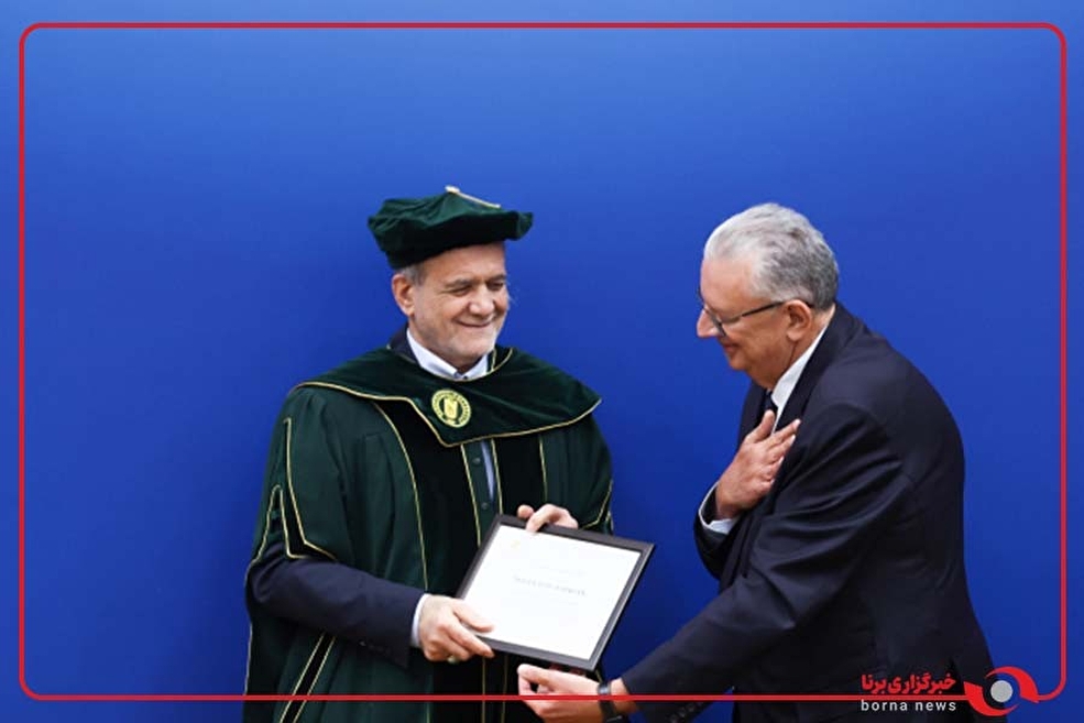مراسم دریافت دکترای افتخاری دانشگاه بین‌المللی نظربایف