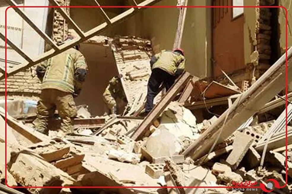 ریزش ساختمان ۴ طبقه در نجف