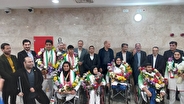 استقبال رسمی از قهرمانان خوزستانی پاراآسیایی در فرودگاه اهواز