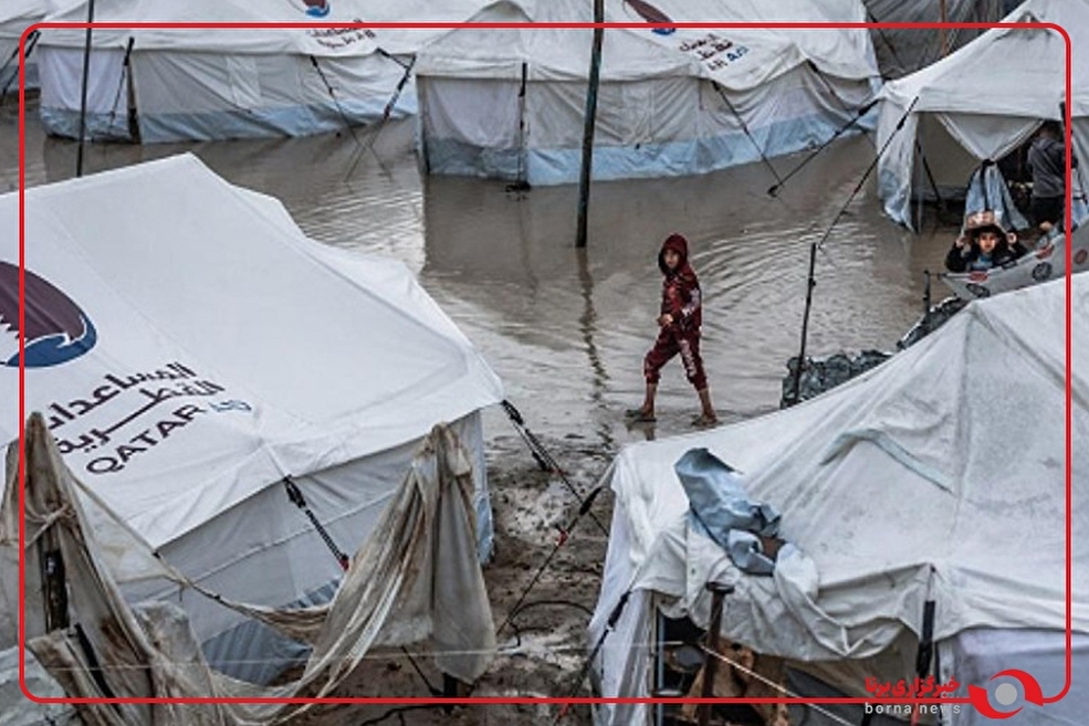 مردم غزه در محاصره سرما و طوفان