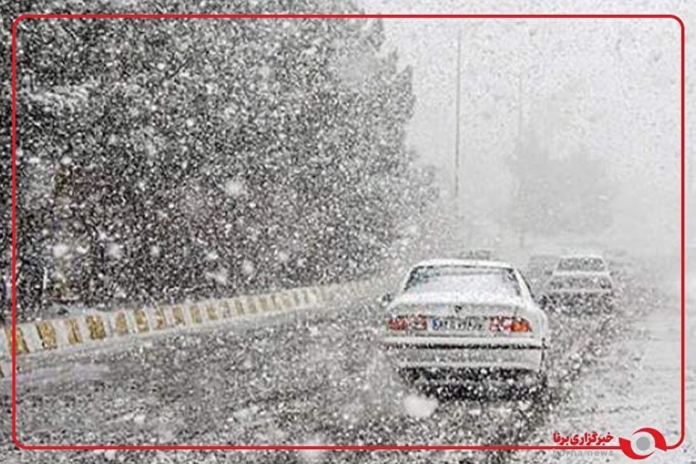بارش برف در کاشان؛ روستای سار
