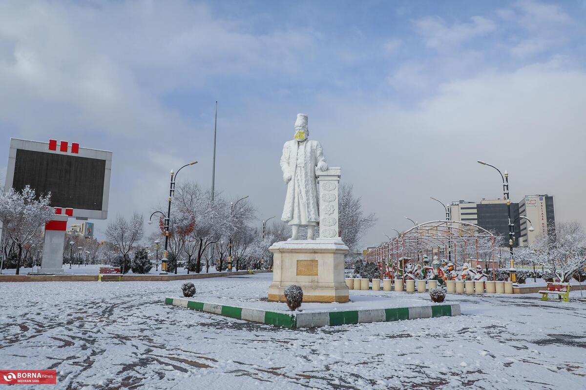 برف به کمک کاهش آلودگی هوا اراک آمد