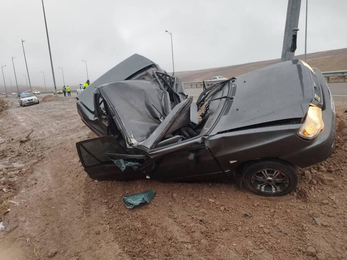 مرگ دلخراش راننده پراید در آزاد راه رشت به قزوین