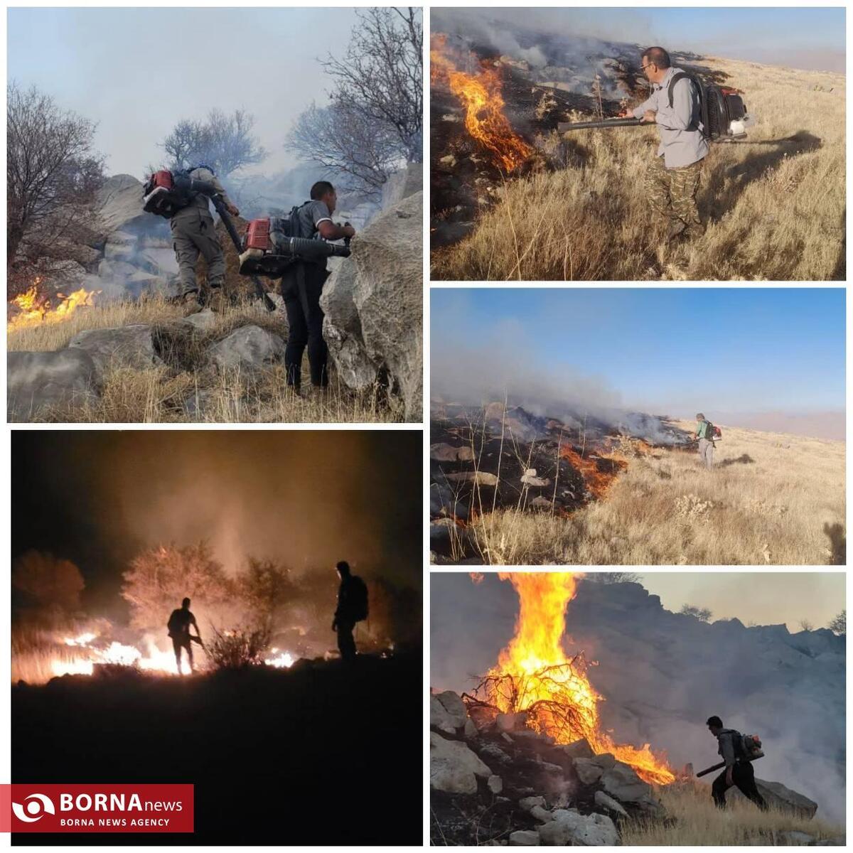 مهار آتش‌سوزی گسترده در بیستون/ سه شبانه‌روز تلاش محیط‌بانان و همراهی مردم به ثمر نشست