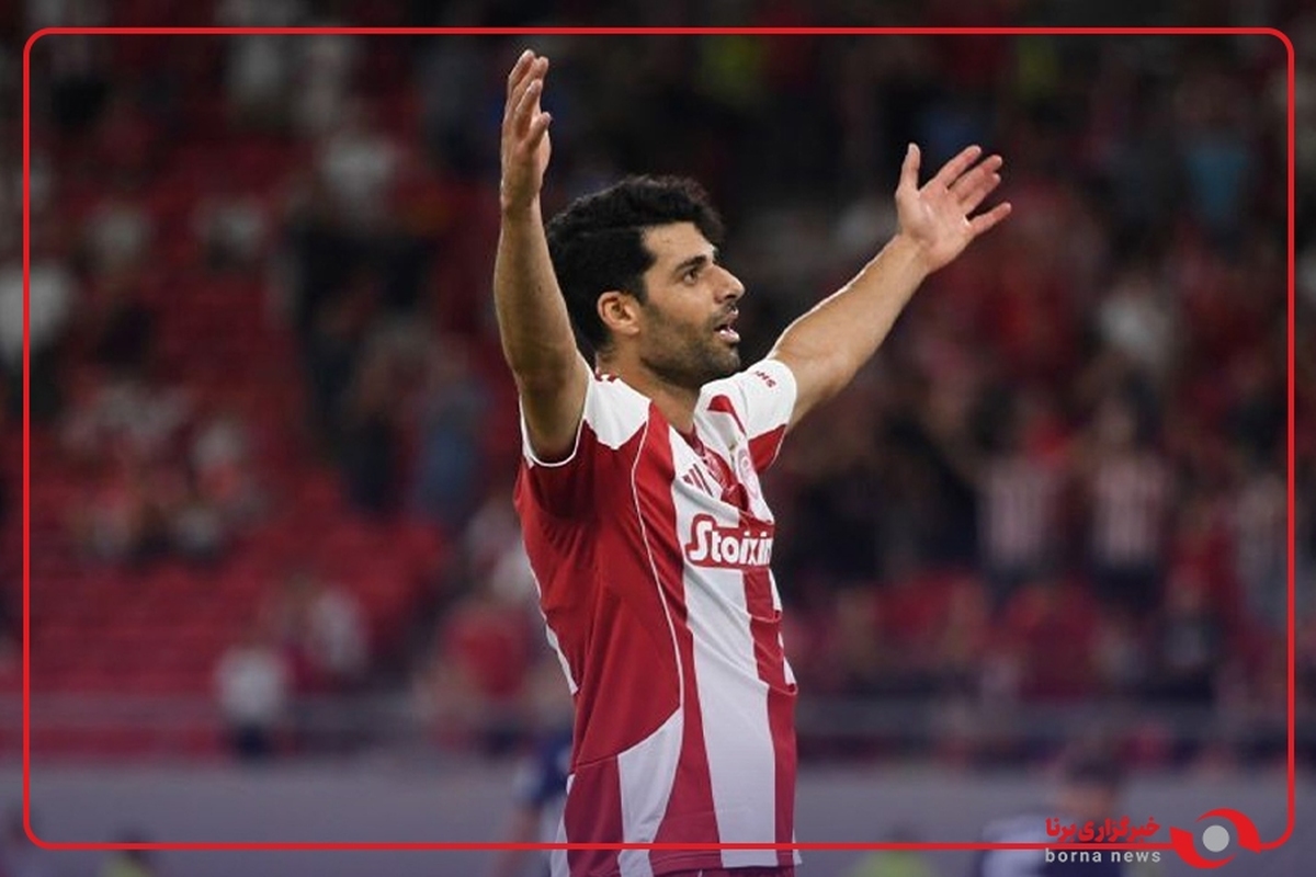 گل دوم المپیاکوس به رئال مادرید توسط مهدی طارمی