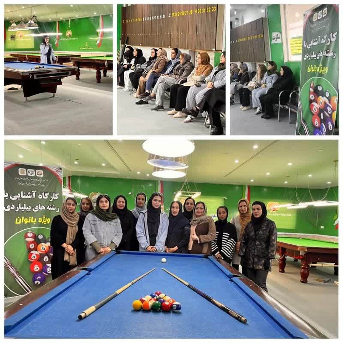 برگزاری کارگاه آشنایی با رشته های بیلیاردی ویژه بانوان خراسان جنوبی