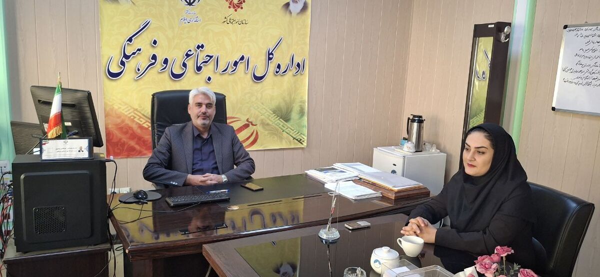 دیدار دبیر شبکه ایران یاران جوان استان با مدیرکل امور اجتماعی وفرهنگی استانداری ایلام