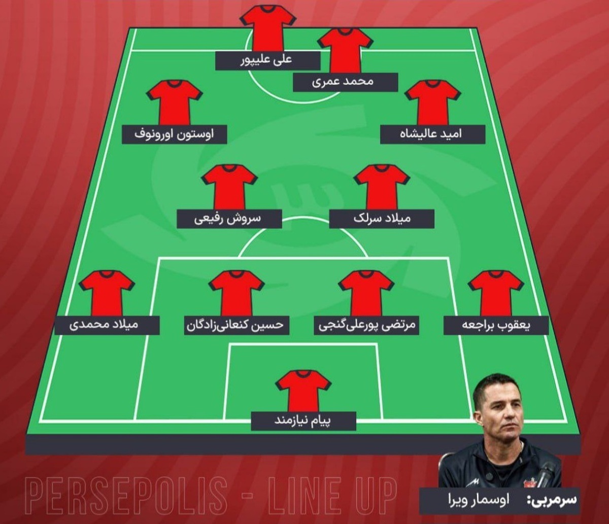 ترکیب پرسپولیس مقابل شمس آذر اعلام شد