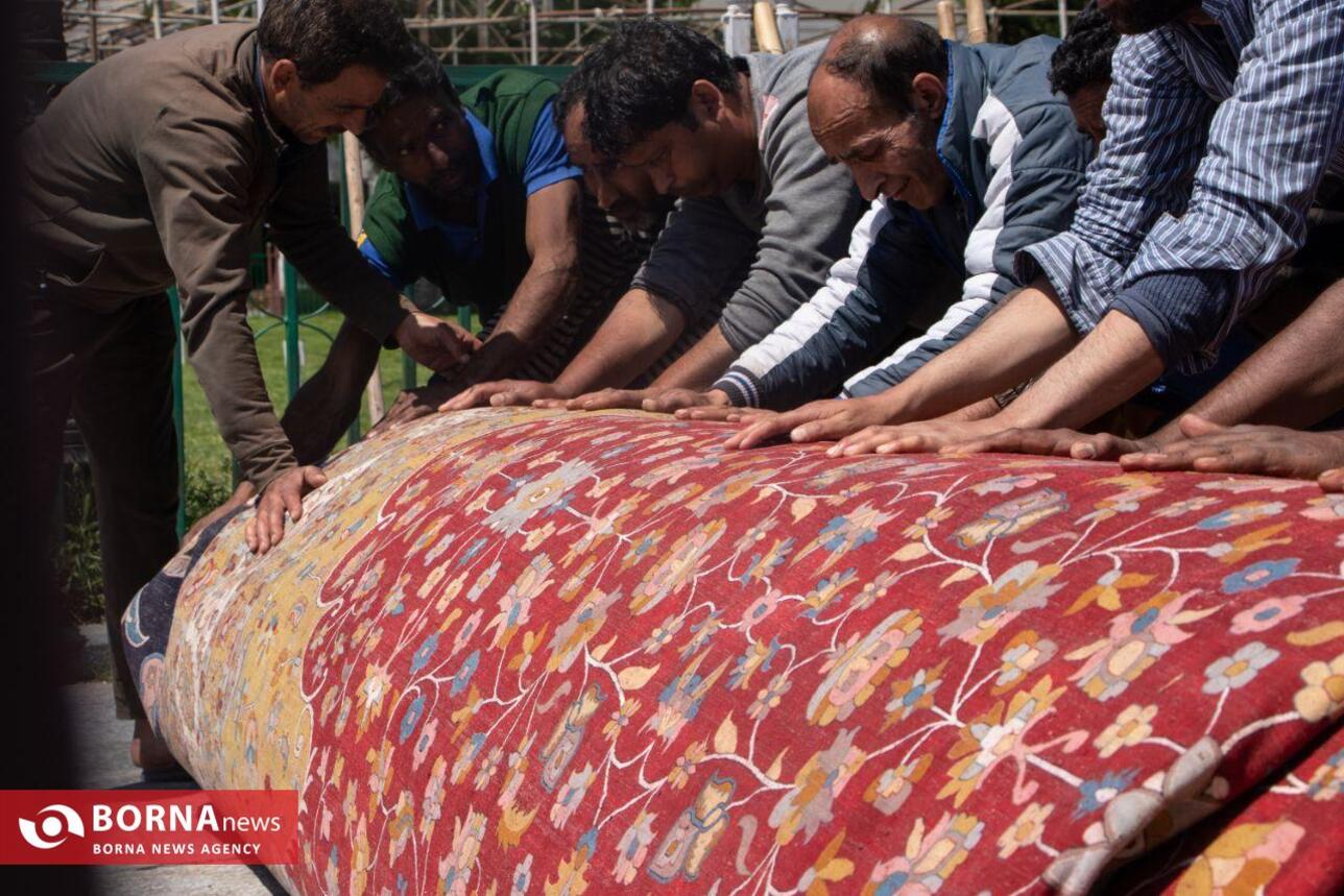 بزرگترین فرش دستباف کشمیر