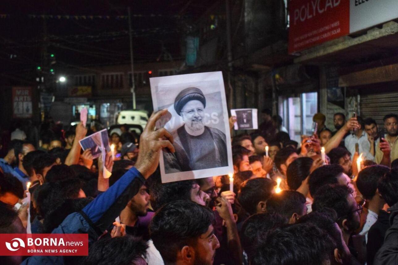 مراسم یادبود شهید رئیسی در کشمیر هند