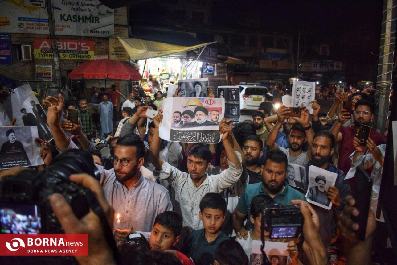 مراسم یادبود شهید رئیسی در کشمیر هند