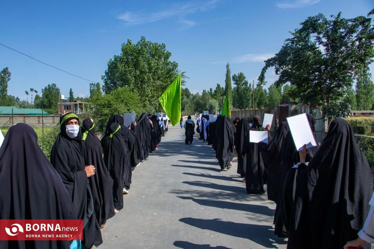 راهپیمایی زنان کشمیری به یاد شهید سید ابراهیم رئیسی