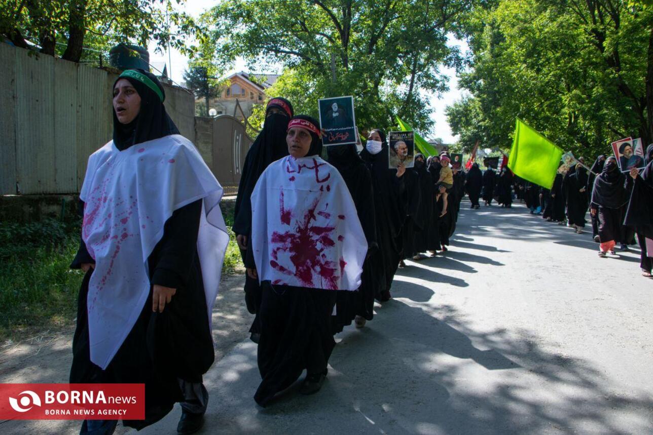 راهپیمایی زنان کشمیری به یاد شهید سید ابراهیم رئیسی