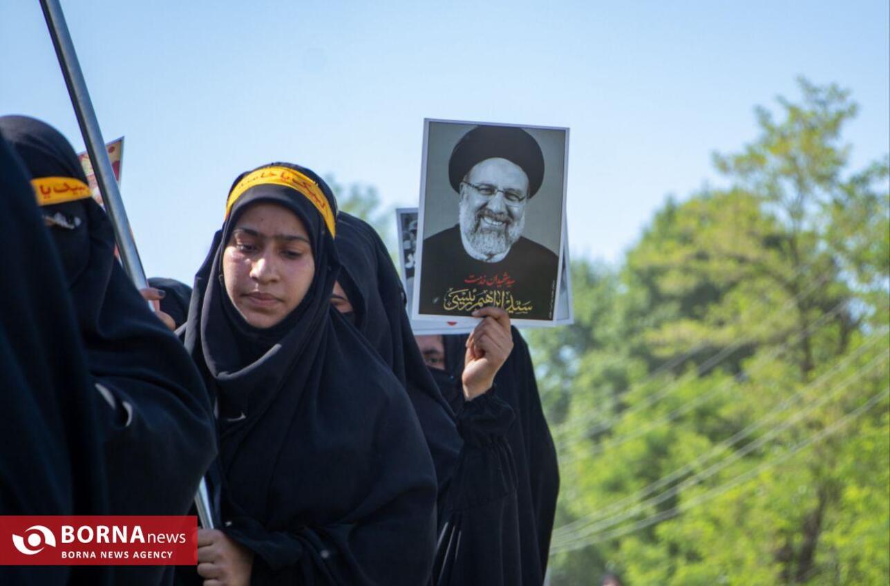 راهپیمایی زنان کشمیری به یاد شهید سید ابراهیم رئیسی