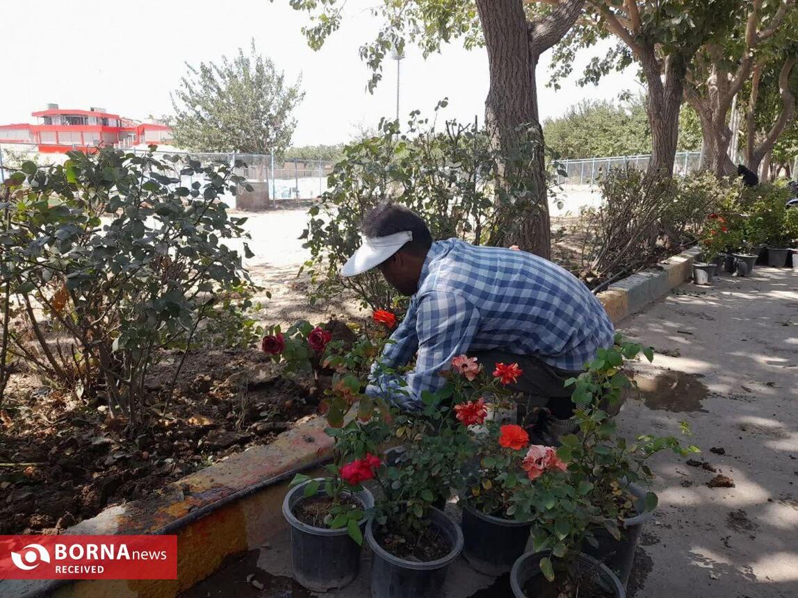 آماده سازی حاشیه استادیوم شهدای شهرقدس+عکس