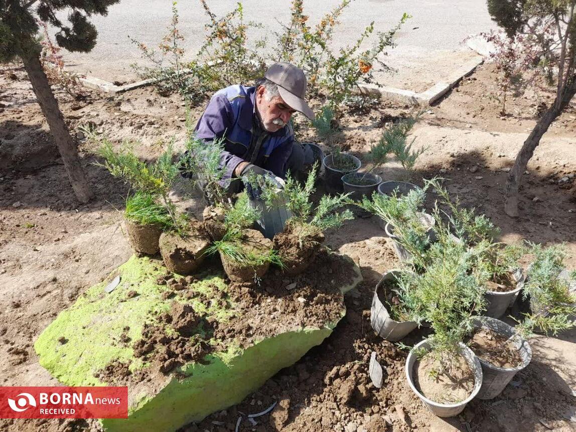 آماده سازی حاشیه استادیوم شهدای شهرقدس+عکس