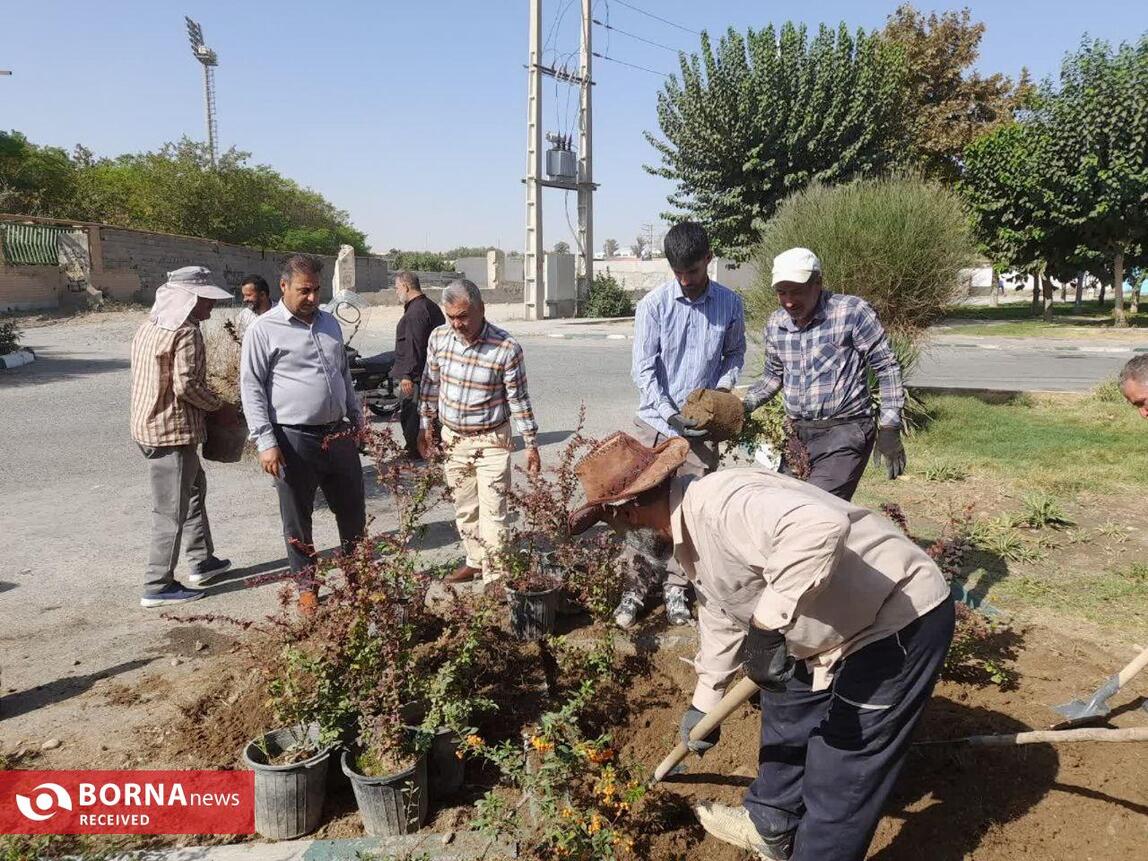 آماده سازی حاشیه استادیوم شهدای شهرقدس+عکس