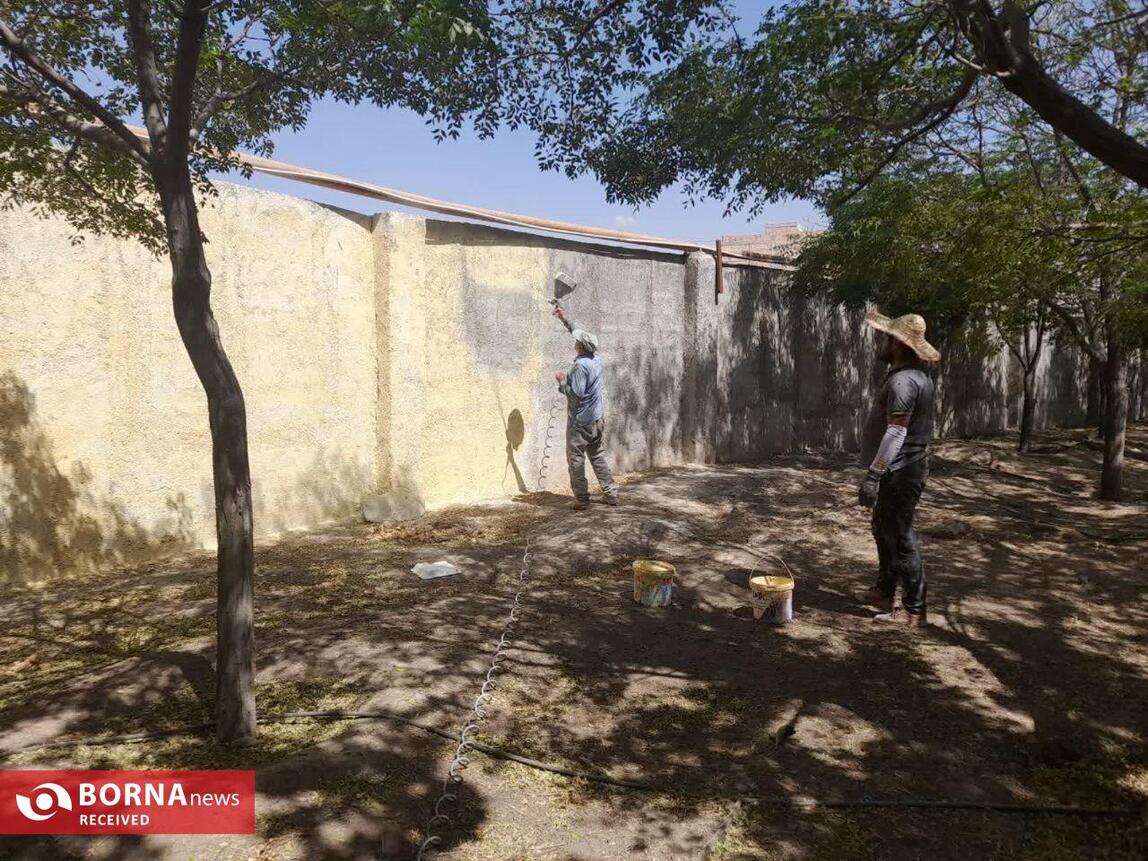 آماده سازی حاشیه استادیوم شهدای شهرقدس+عکس